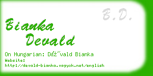 bianka devald business card